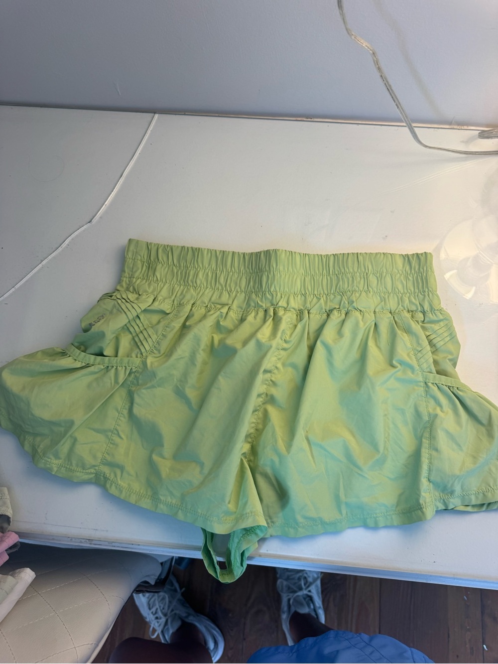 Light Green Women’s Elastic Waist Shorts